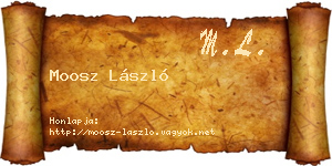 Moosz László névjegykártya