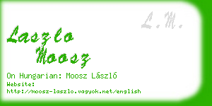 laszlo moosz business card