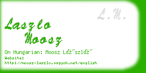 laszlo moosz business card